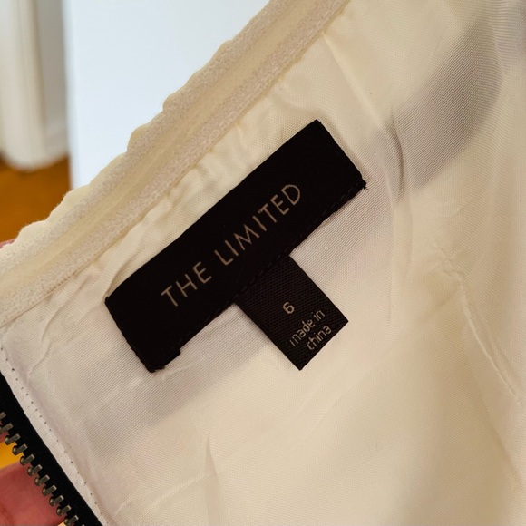 The Limited Black and White Strapless Body Con Dress with Zipper Detail - Picture 6 of 11